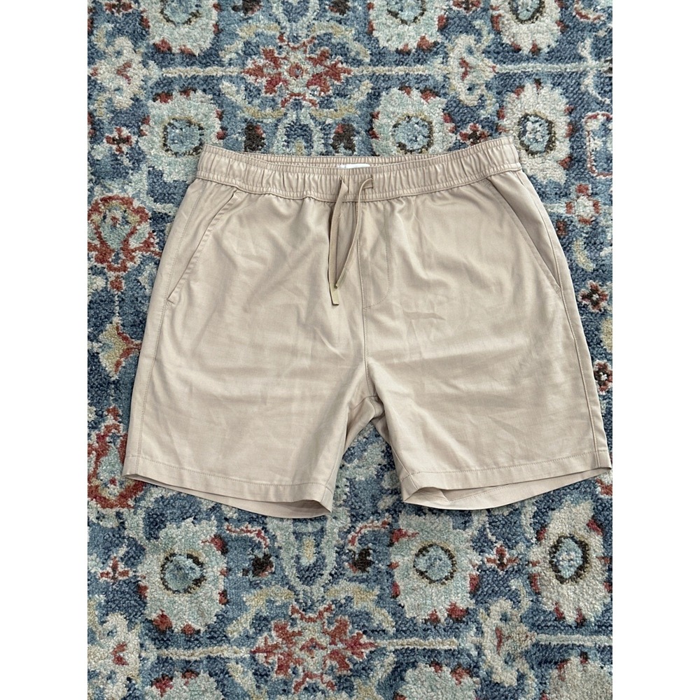 Scene & Heard Chino Shorts Boys 14/16 Khaki Elastic Drawstring Ripstop EUC